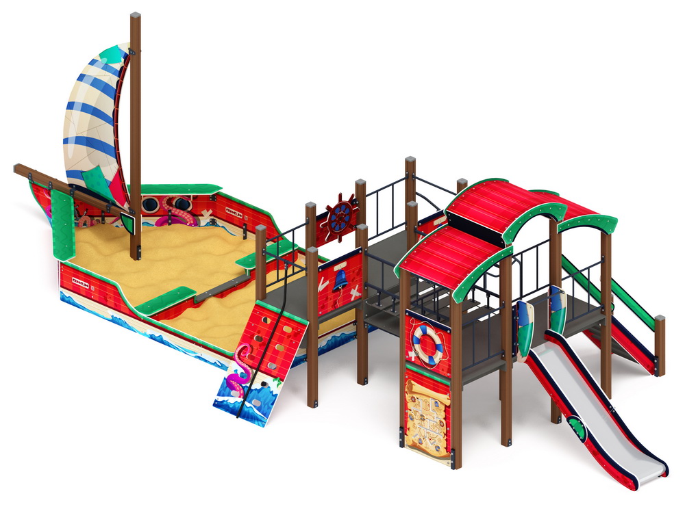 ПАРУСНИК детский игровой комплекс ДИК 2.03.3.02-03 (H=1200)