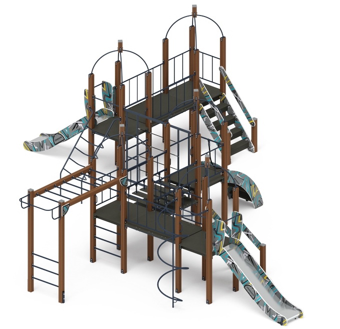 НАВИНА (Техно-голубой) детский игровой комплекс ДИК 2.09.08-01 (Н=1200)