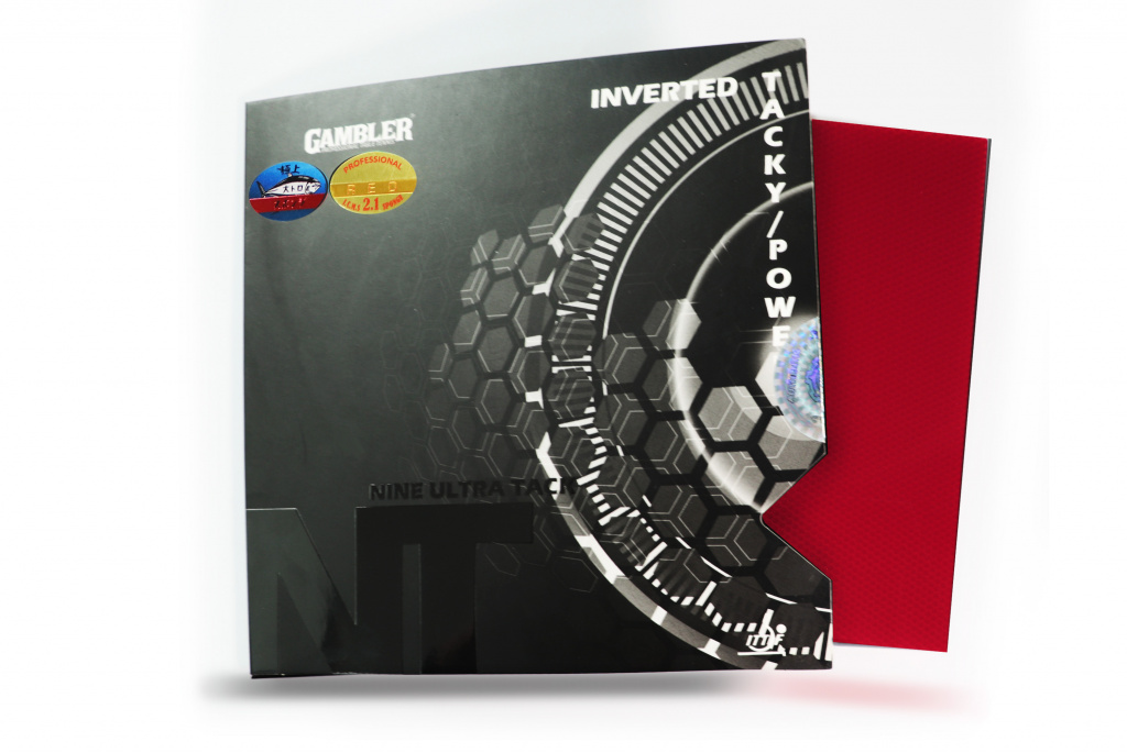 Накладка на ракетку для настольного тенниса GAMBLER Nine ultra tack medium 2,1 red