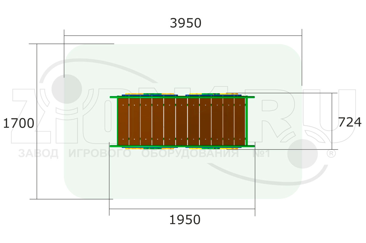 Игровой макет ZION Мостик-переход, разные цвета