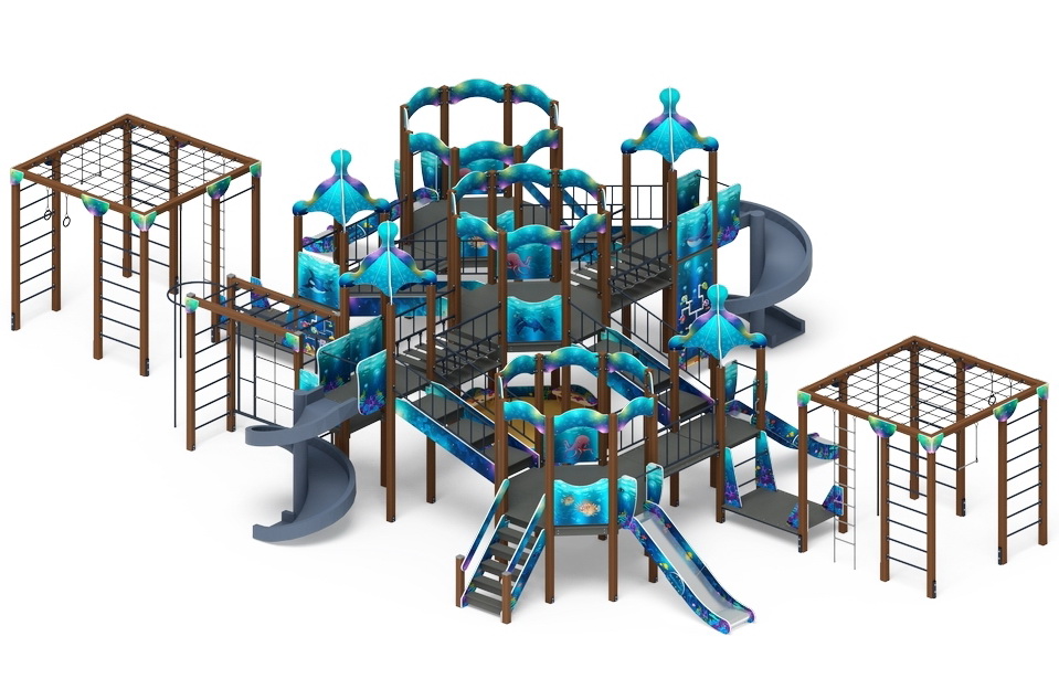 МОРСКОЙ детский игровой комплекс ДИК 2.17.08-01 (H=1200, H=2000)