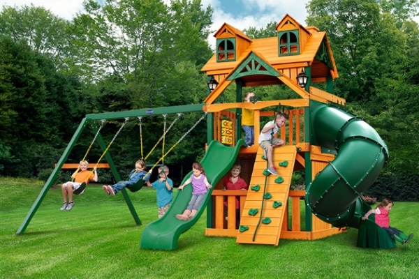 Детская деревянная игровая площадка АЛЬПИНИСТ РИВЬЕРА, КЛАБХАУЗ