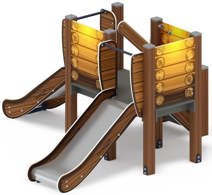 МАЛЫШ горка двойная (Н=750) ИО 41.01.02-02