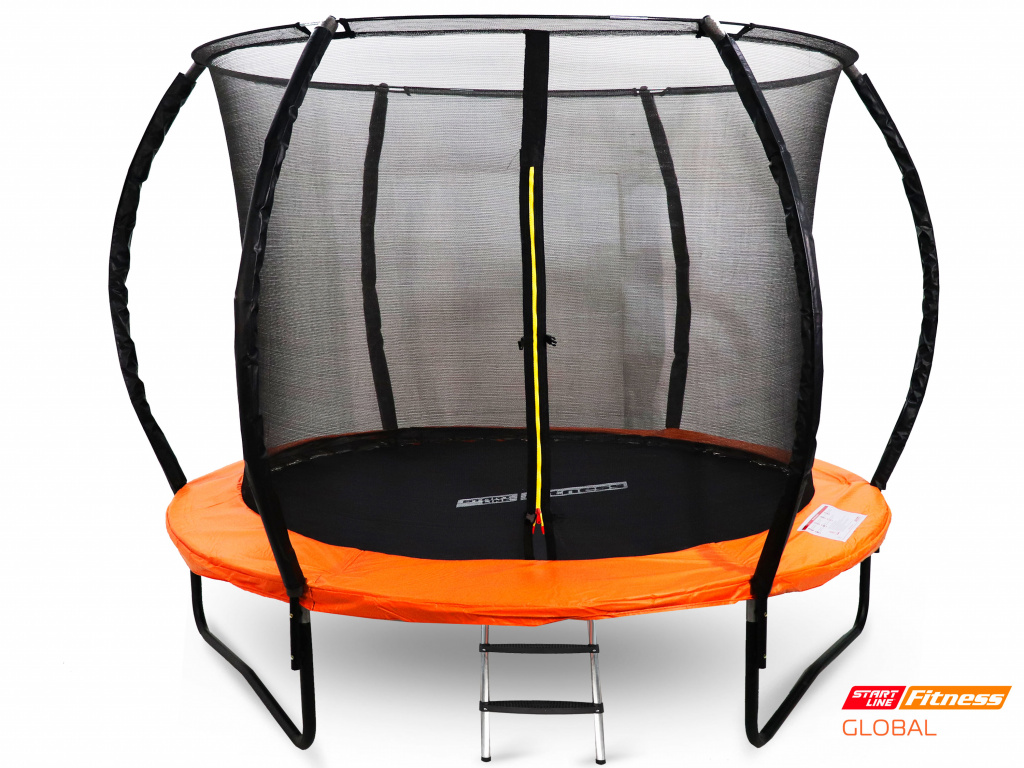Батут GLOBAL SLF 10 футов с внутренней сеткой и лестницей