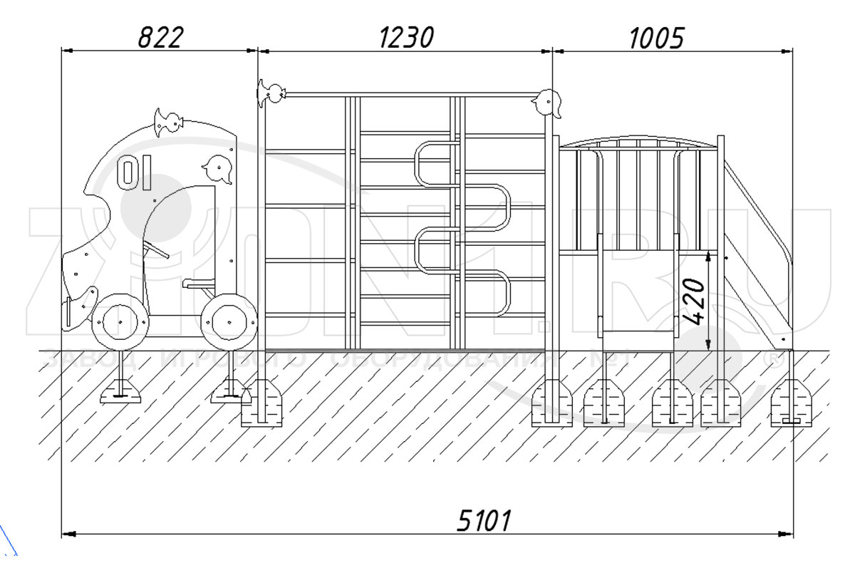 Игровой макет-комплекс ZION Пожарная машина (ИМ035)