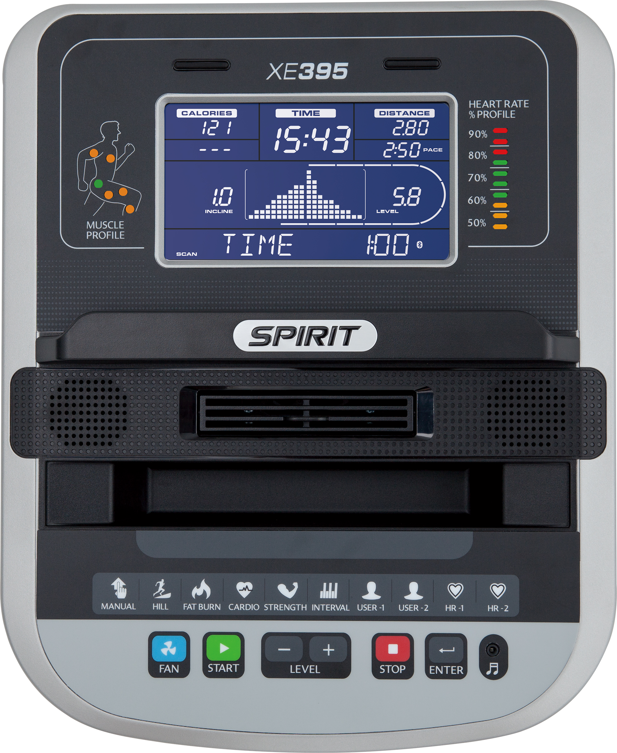 Эллиптический тренажер SPIRIT XE395 (2017)