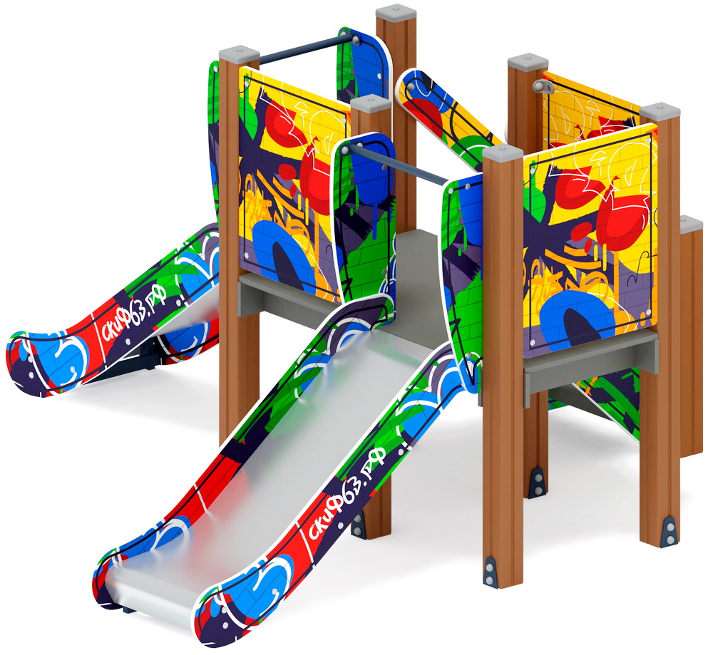 МАЛЫШ горка двойная (Н=750) ИО 41.01.02-03