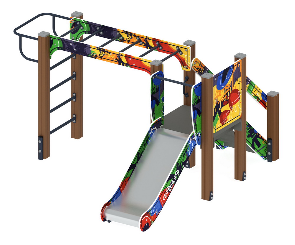 КАРАПУЗ (Граффити) детский игровой комплекс ДИК 1.001.02-03 (Н=750)