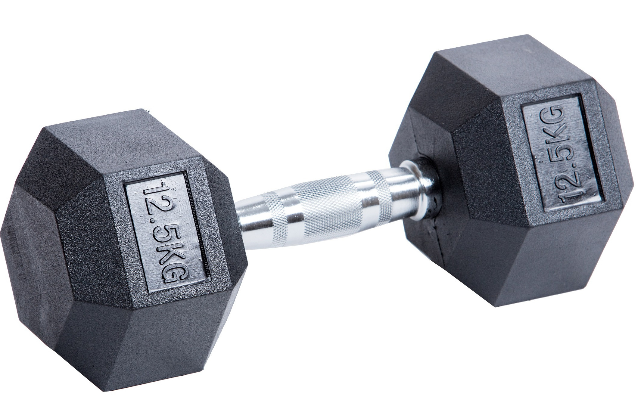 Гантель гексагональная обрезиненная 12,5 кг