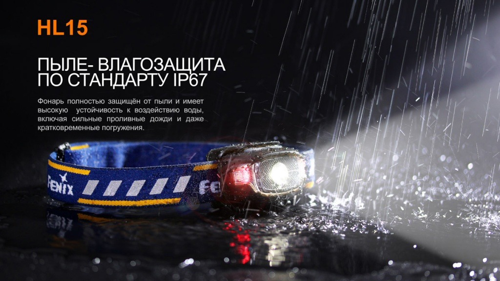 Налобный фонарь Fenix HL15, синий