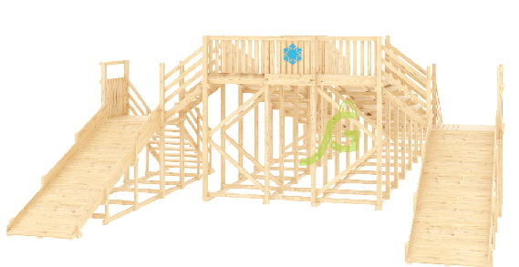 Зимняя горка IgraGrad Snow Fox, 4 ската, без окраски