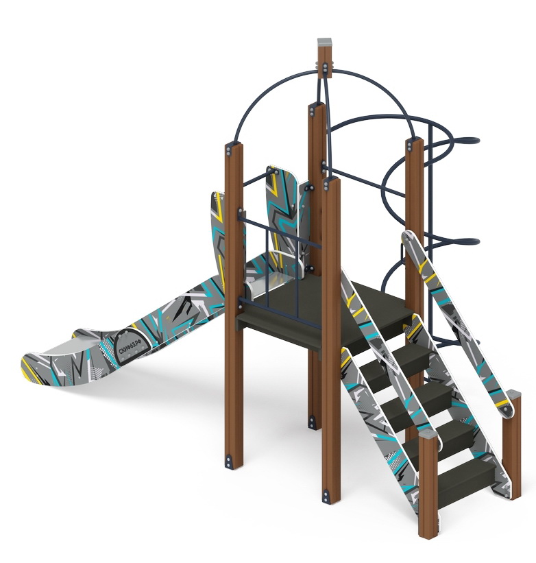 НАВИНА (Техно-голубой) детский игровой комплекс ДИК 2.09.01-01 (Н=1200)