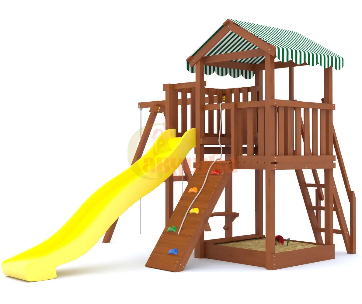 Детская площадка Савушка Мастер 1 Plus (Махагон) (горка 3 метра)