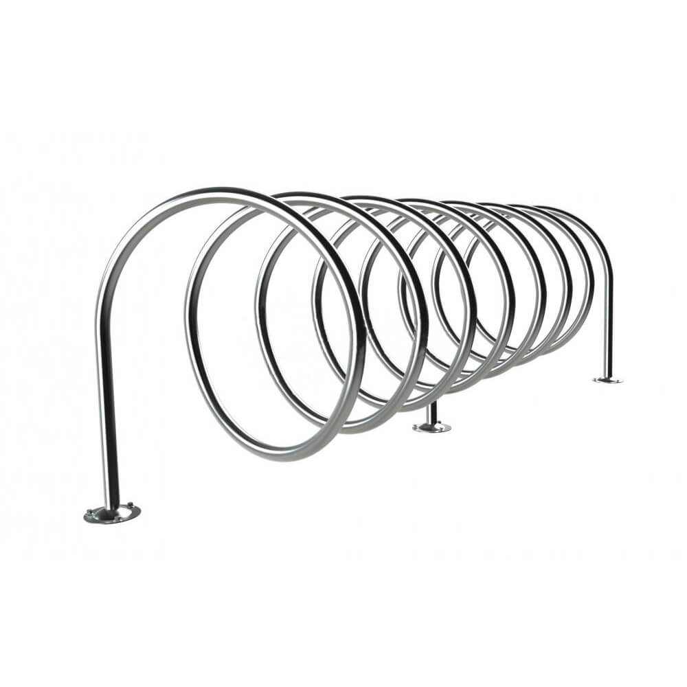 Велопарковка 7-ми местная Air Gym «Спираль» из нержавейки