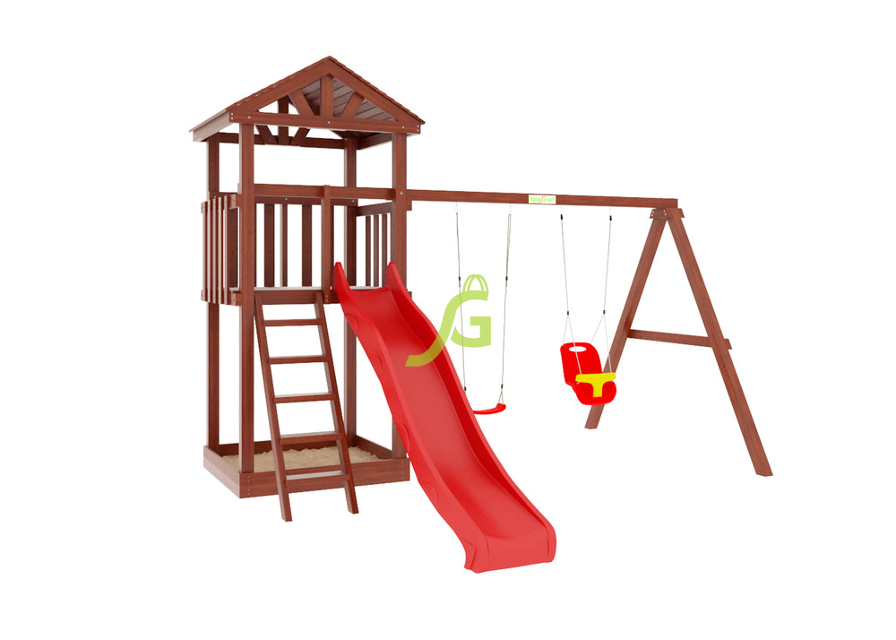 Детская площадка IgraGrad "Панда Фани Tower" с качельным модулем