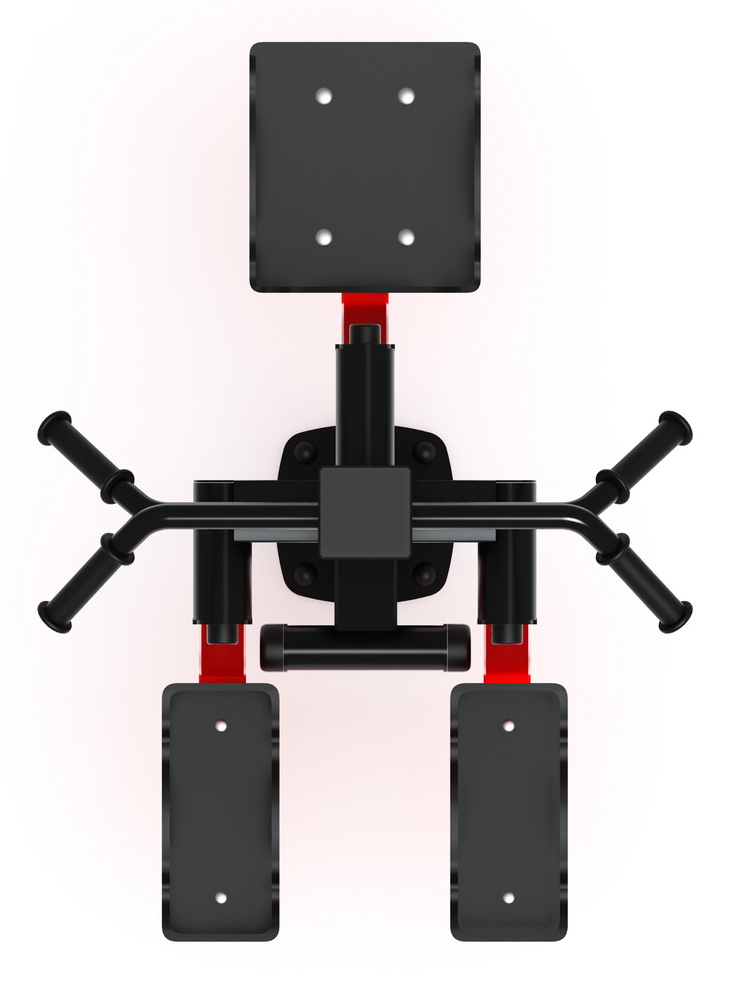 Тренажер уличный ХИПС + МАЯТНИК (красный) СТ 024-11.П