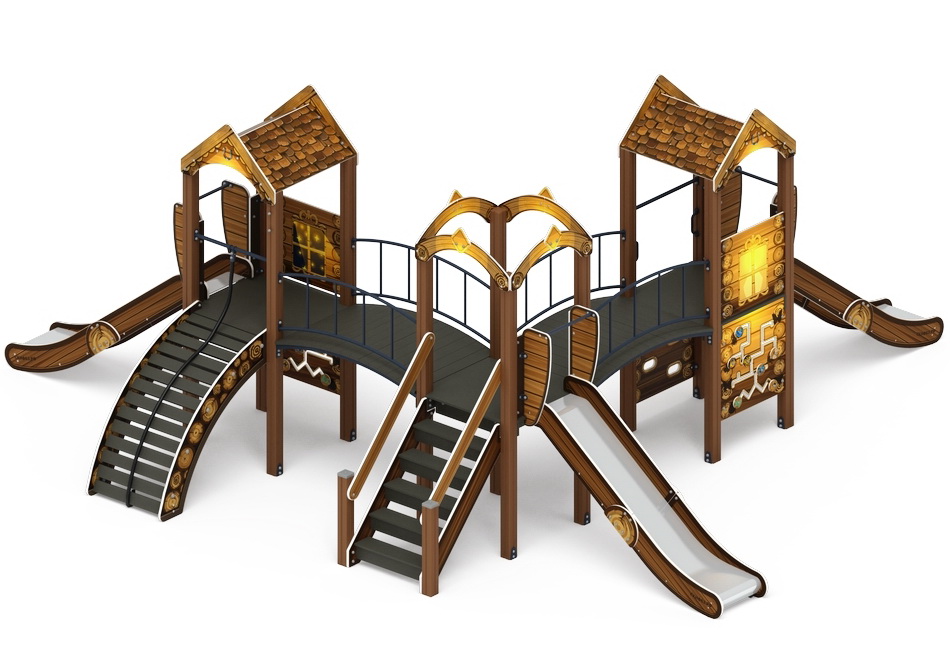 ГОРОДОК (Эко) детский игровой комплекс ДИК 2.01.3.03-32 (Н=1200)