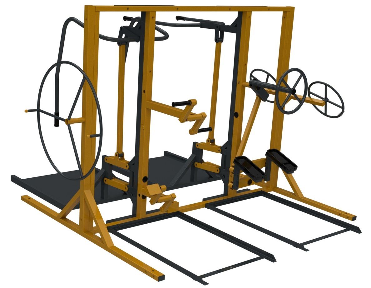 Комплекс с  уличными тренажерами УТИ3 Air Gym YTR004