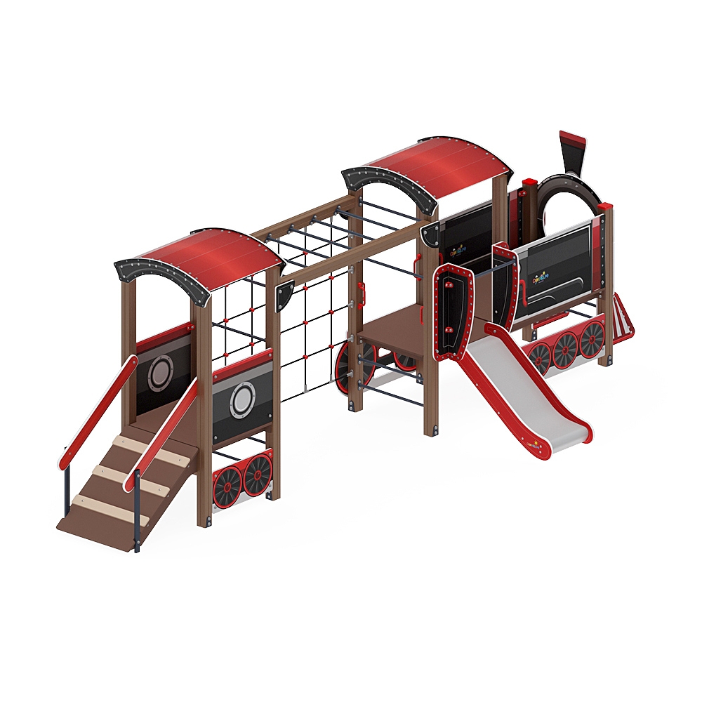 ПАРОВОЗИК (черный) детский игровой комплекс ДИК 1.03.5.03-02 (H=750)