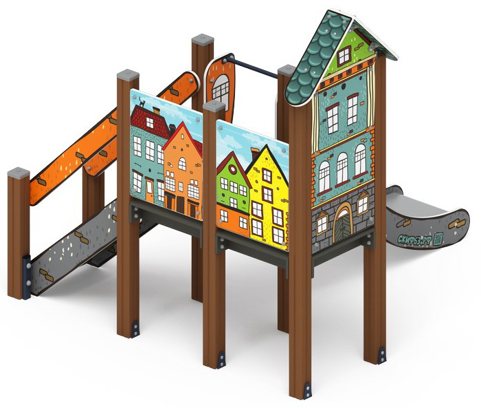 Горка с Домиком (Город) (Н=900) ИО 41.01.05-01