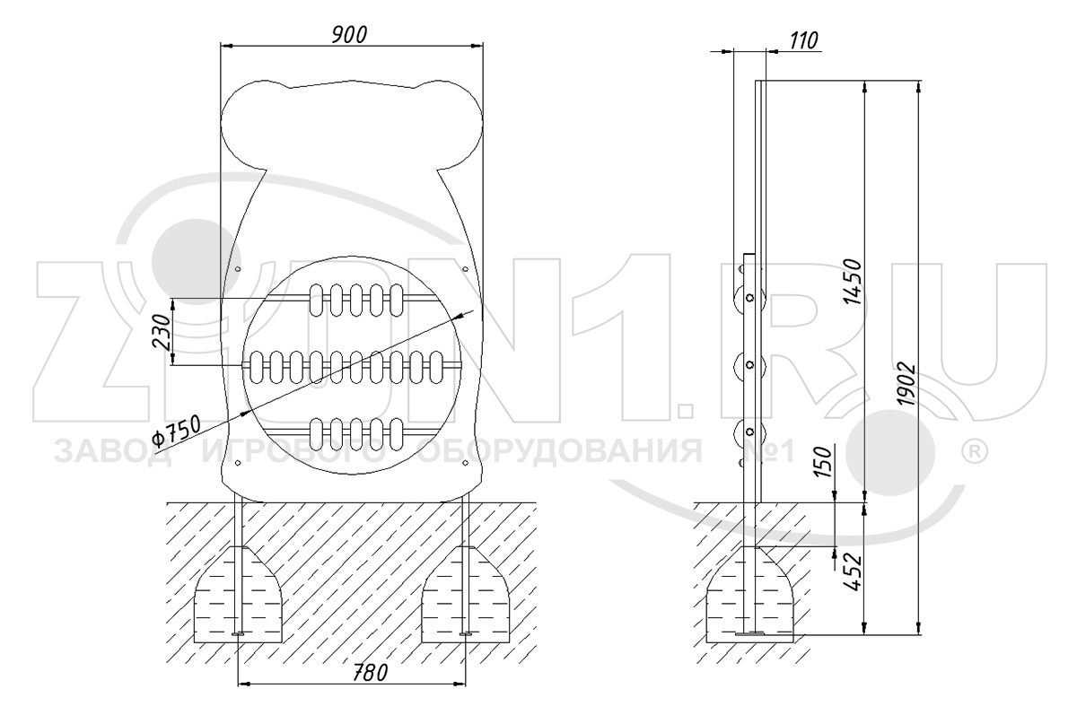 Игровая панель ZION Счеты-Обезьянка (ИМ049)