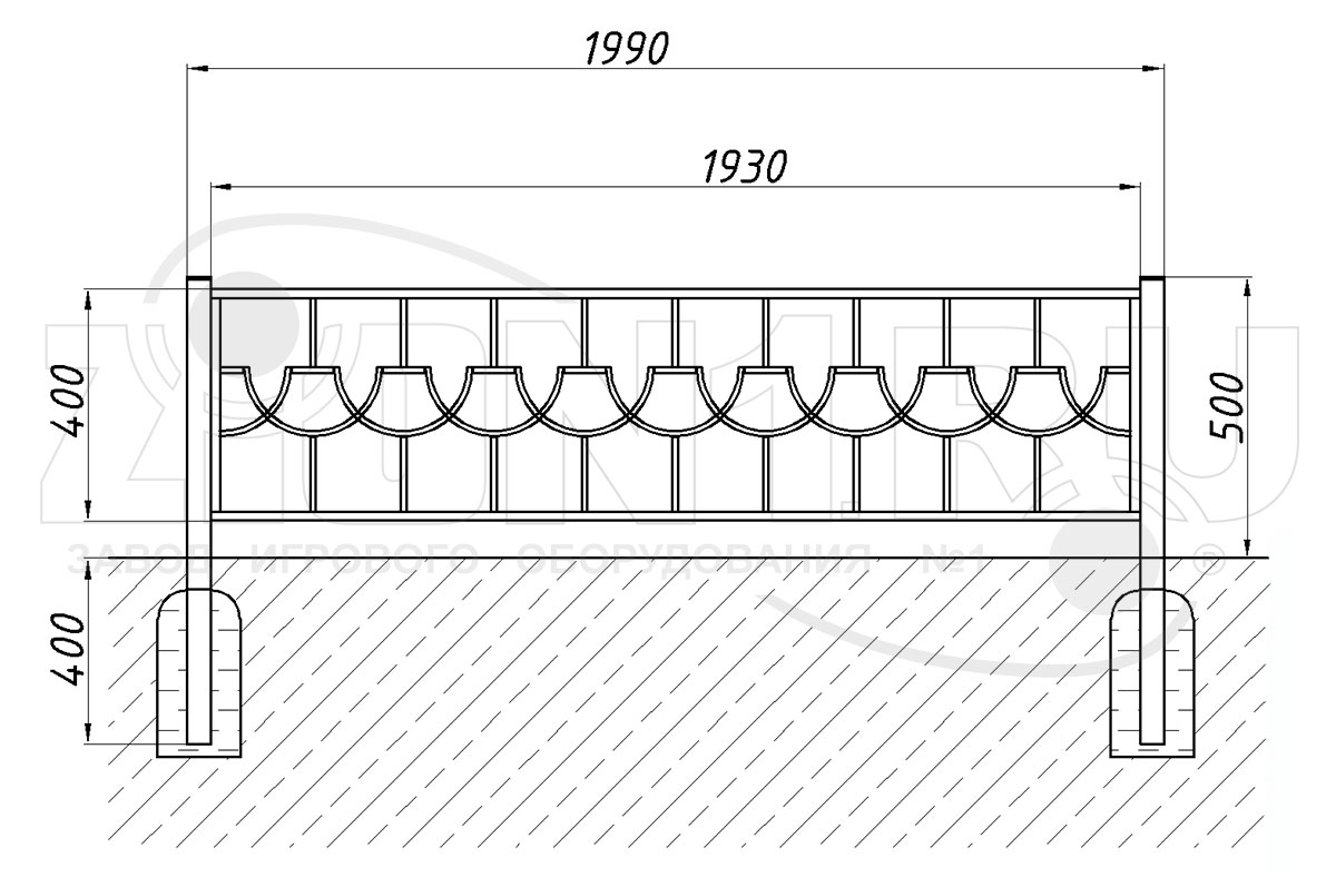 Газонное ограждение ZION ОГ-20 (ОГ028)