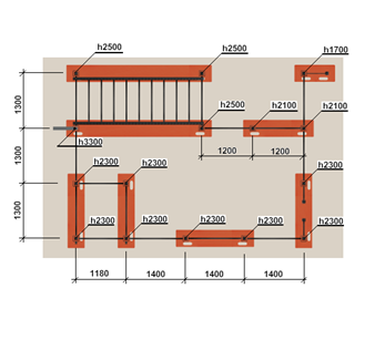 W-1.2 Островной модуль турников с брусьями мобильный