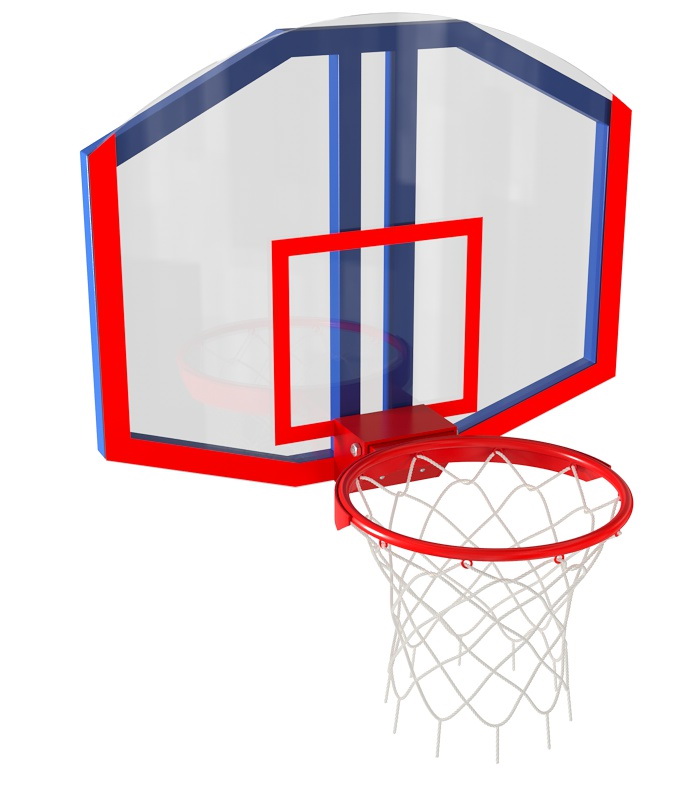 Стритбольный щит из оргстекла с кольцом (на выбор)