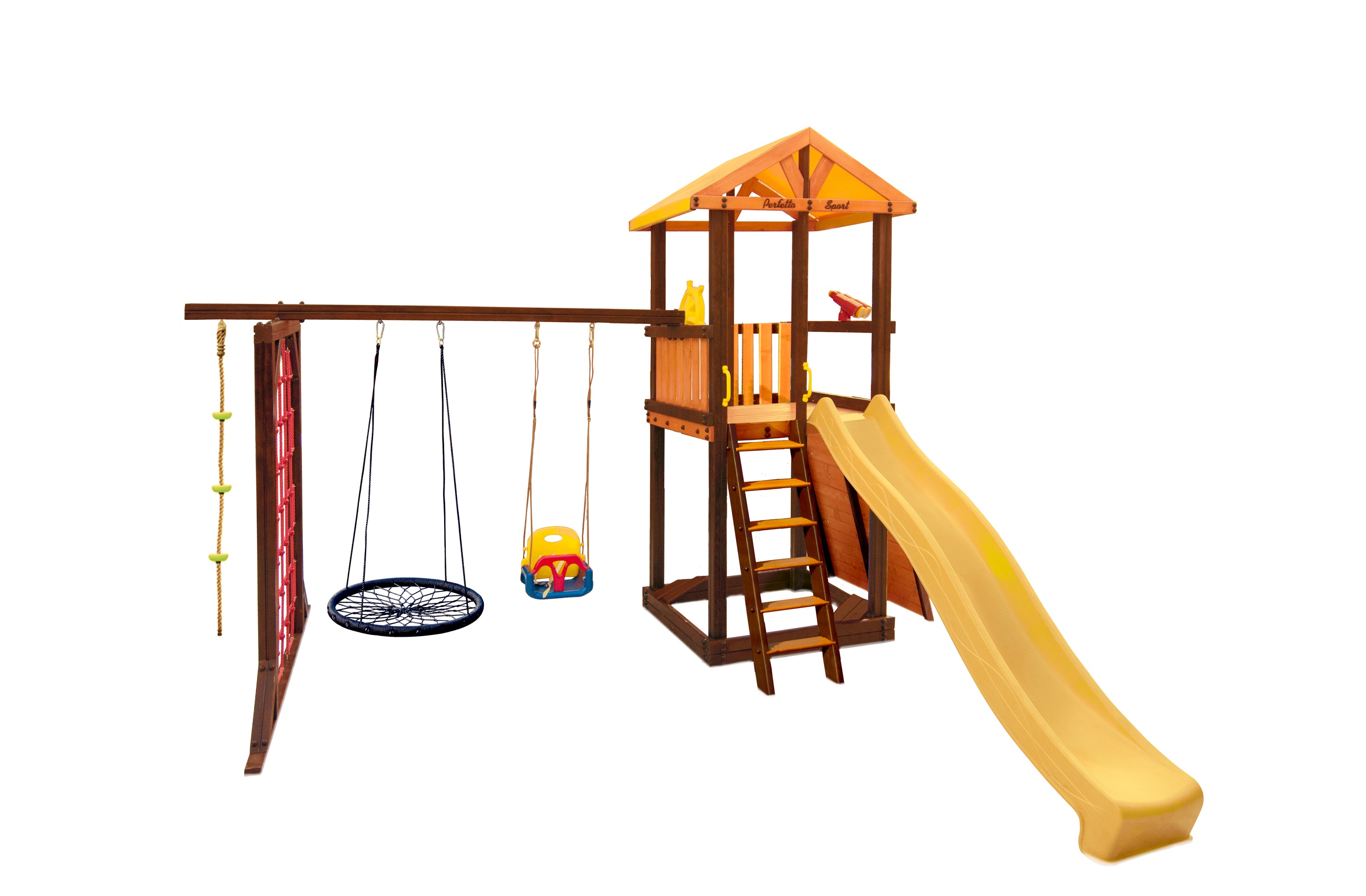 Игровой комплекс Perfetto sport «Pitigliano-11» + качели «Паутина»