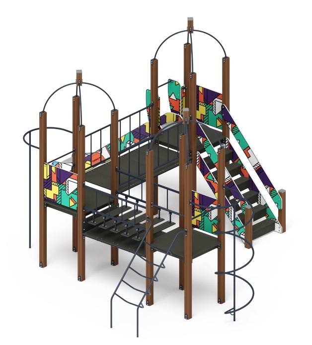 НАВИНА (Геометрия) детский игровой комплекс ДИК 2.09.06-02 (H=1500)