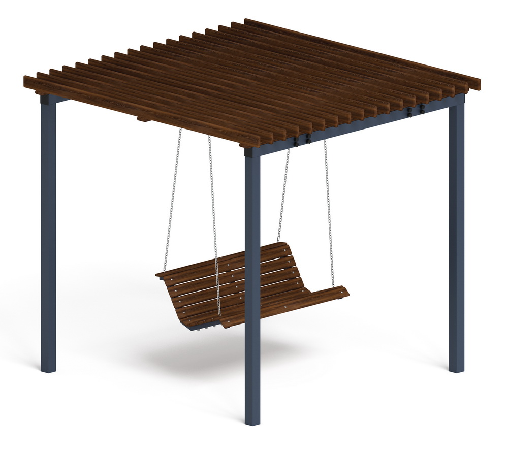 Пергола Тент с качелями МФ 78.02.01-01 /без поликарбоната/