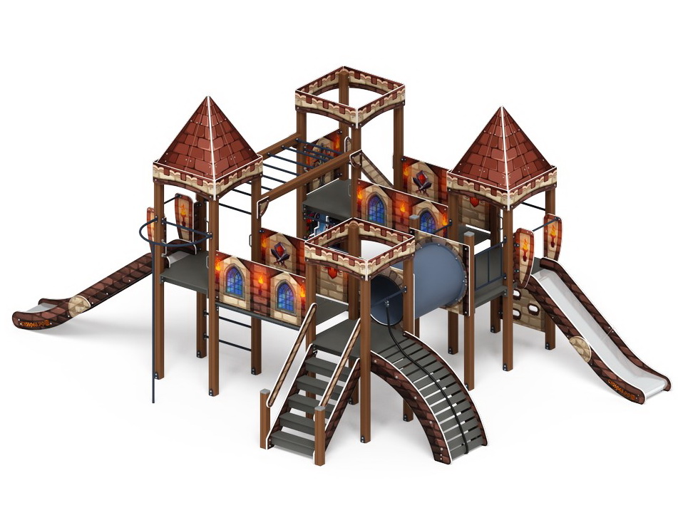 ЗАМОК детский игровой комплекс ДИК 2.18.02-12 (H=1200, H=1500)