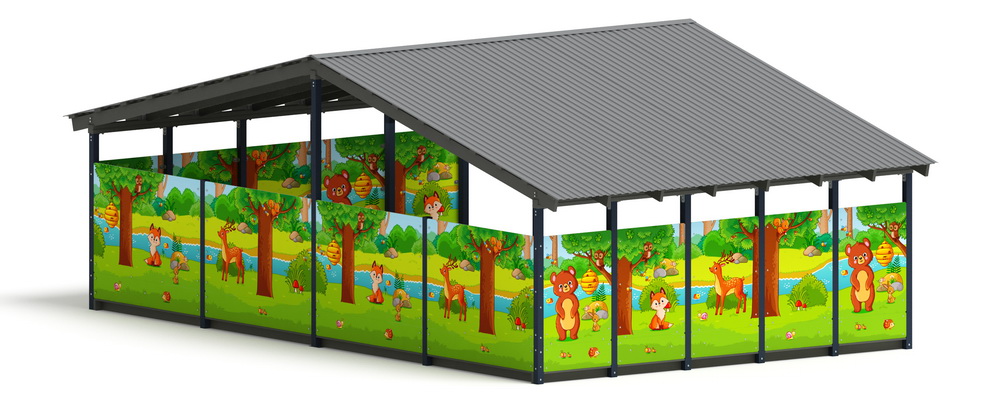 Теневой навес (Полянка) МФ 70.8.5-07