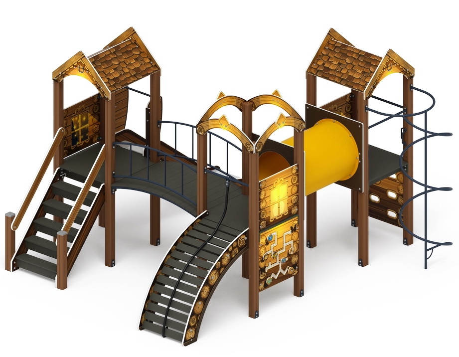 ГОРОДОК (Эко) детский игровой комплекс ДИК 2.01.3.03-22 (Н=1200)