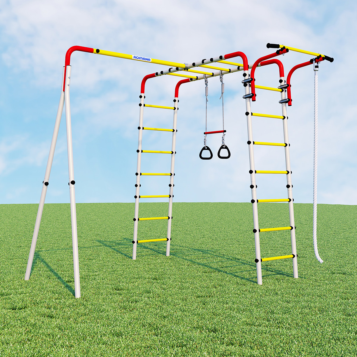 Детский спортивный комплекс для дачи ВЕСЕЛАЯ ЛУЖАЙКА-2 Romana R.103.25.04 (без качелей)