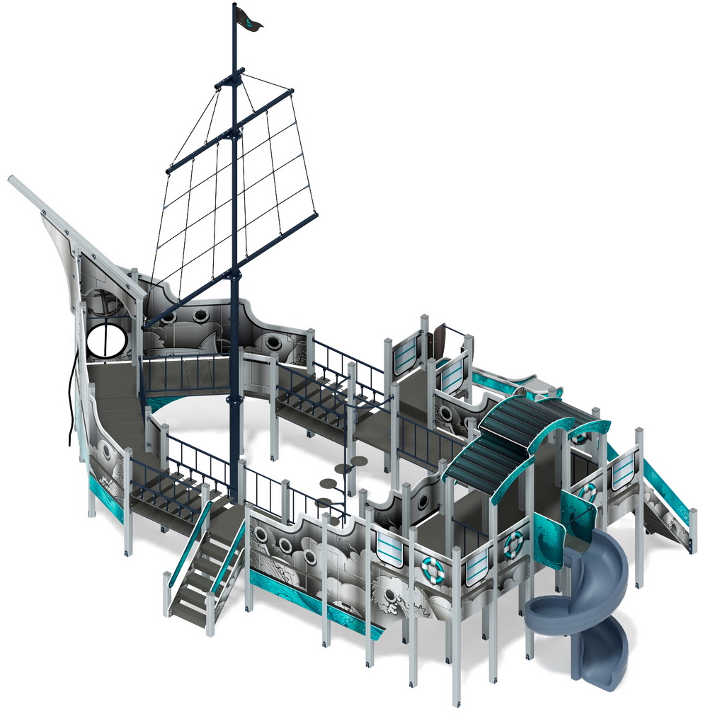ФРЕГАТ детский игровой комплекс ДИК 2.03.3.04-12 (H=2000, H=1500)