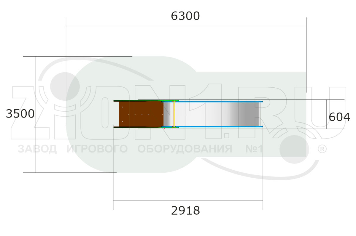 Горка детская ZION Заря H=1250 (Г047)