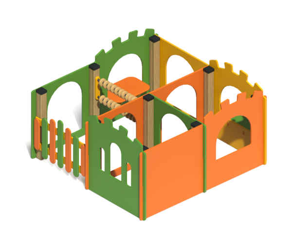 Манеж для детской площадки Лабиринт крепость ИО-05.8