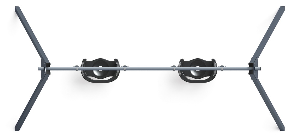 Качели М2 двойные металл ИО 12.М.01.01.03 (графит)