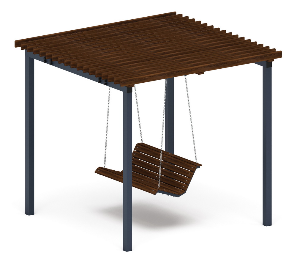 Пергола Тент с качелями МФ 78.02.01-01 /без поликарбоната/