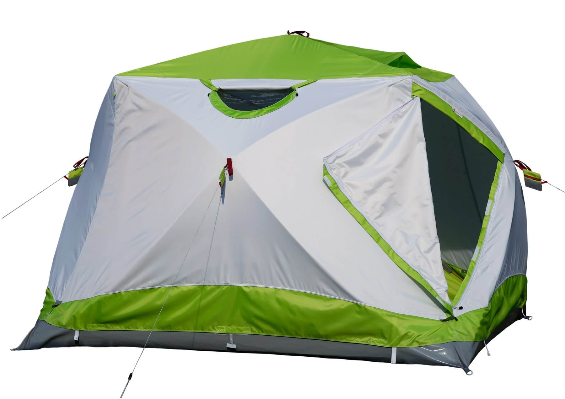 Зимняя палатка ЛОТОС Куб 4 Компакт Термо (лонг) (утепленный тент; стеклокомпозитный каркас)