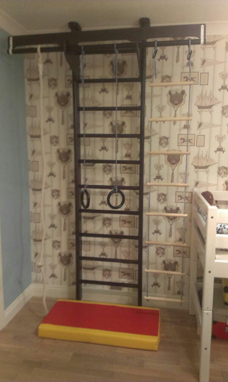 Детский спортивный комплекс Карусель 2Д.02.02 к стене Венге