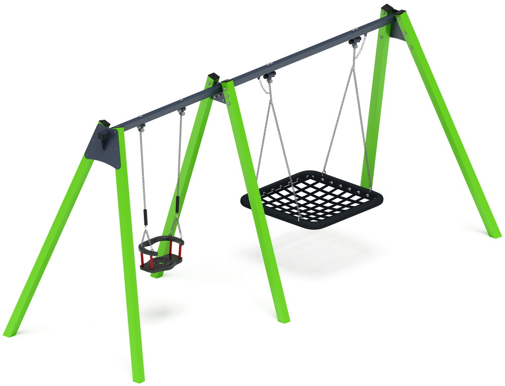 Качели М2 двойные ИО 12.М.06.01.01-02 (зеленый)