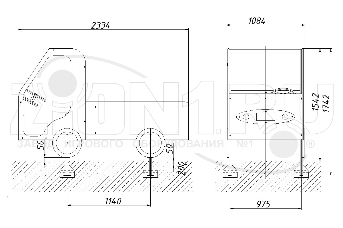 Игровой макет ZION Грузовичок (ИМ004)