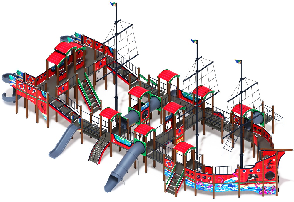 БАРКЕНТИНА детский игровой комплекс ДИК 2.03.3.06-10 (Н=1200, Н=1500, Н=2000)