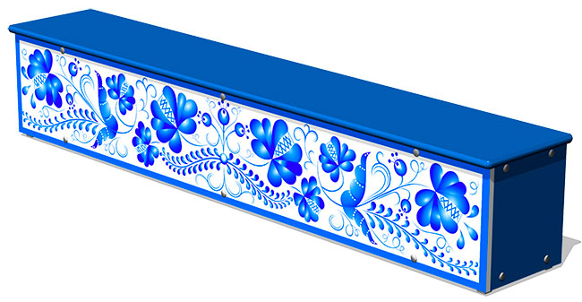 Ящик-скамья ZION для теневых навесов Гжель