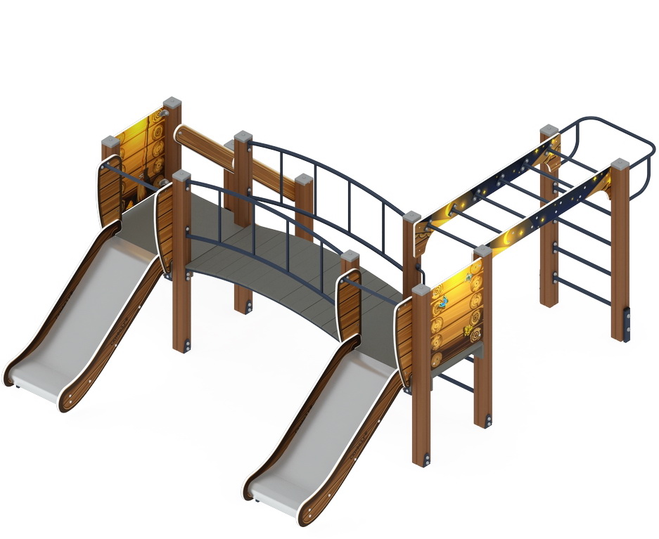 КАРАПУЗ (Эко) детский игровой комплекс ДИК 1.001.04-02 (H=750)