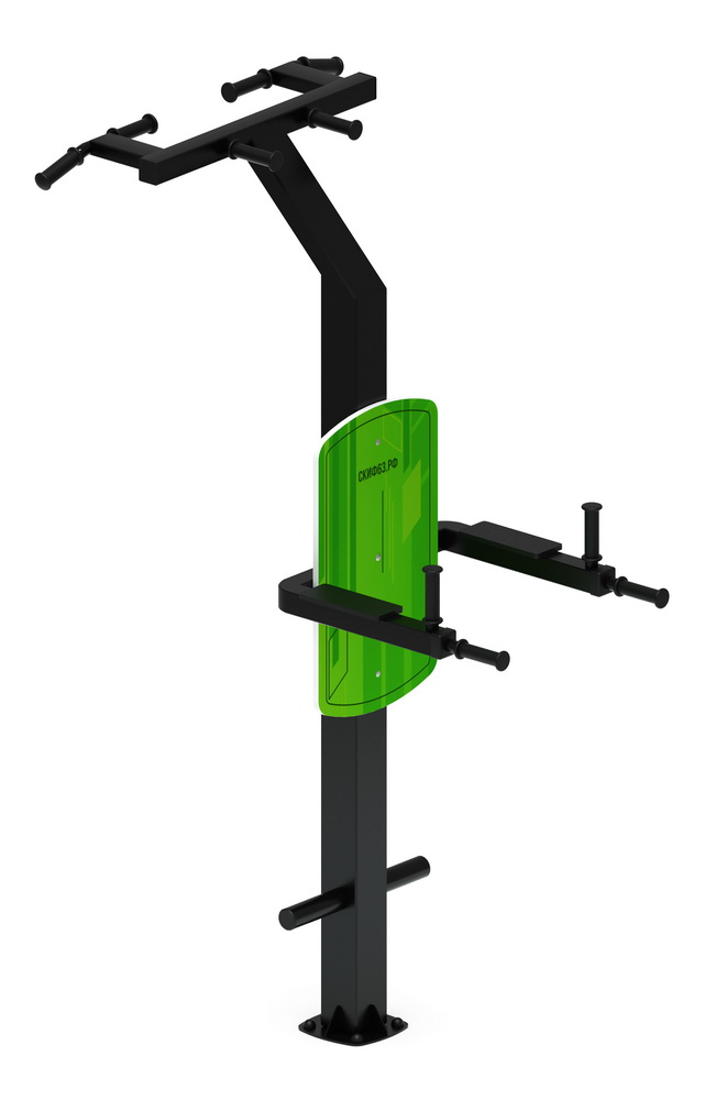 Тренажер уличный ДВОЙНОЙ ТУРНИК (зеленый) СТ 012-12