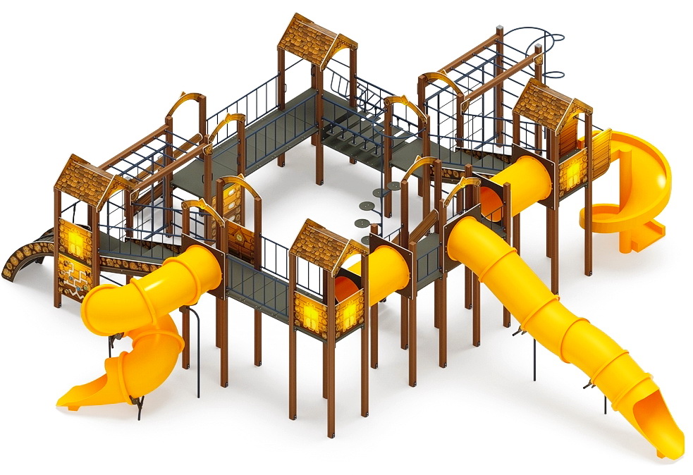 ОСТРОВ ДЕТСТВА (Эко) детский игровой комплекс ДИК 2.01.8.02-32 (Н=2000, Н=2000, Н=2000)