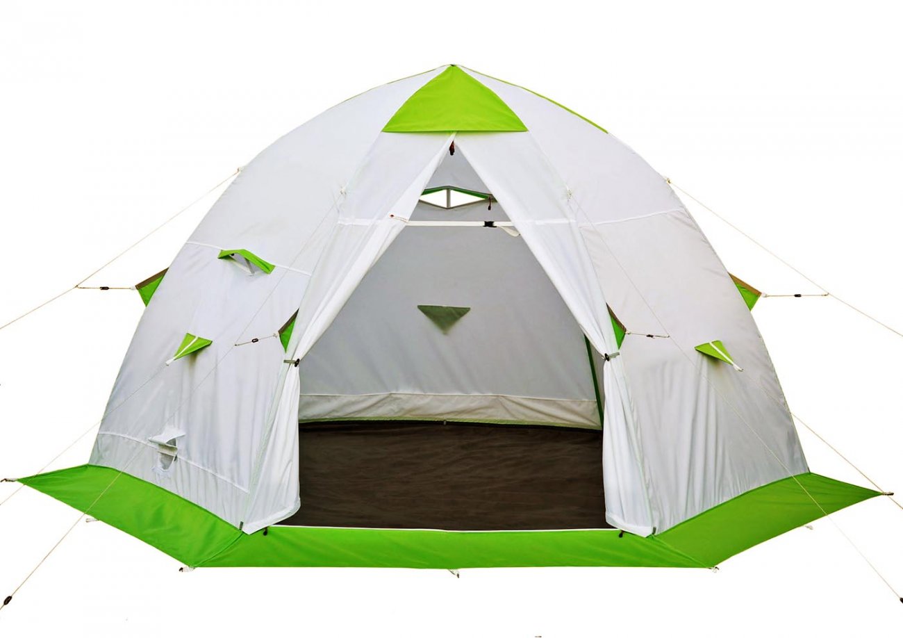 Зимняя палатка ЛОТОС 5С (без пола; стеклокомпозитный каркас)